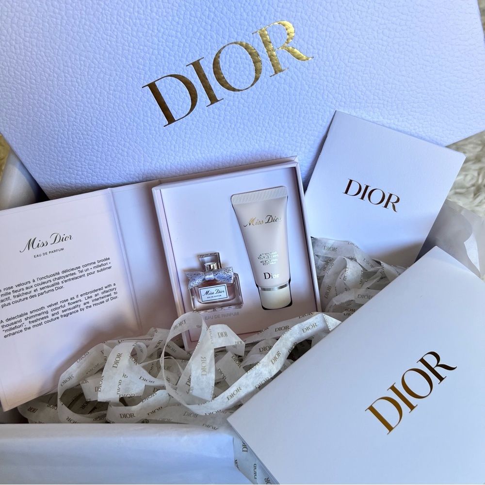 🎀 Miss Dior Travel Gift Set Eau De Parfum EDP 5ml & Body Milk 20ml NIB